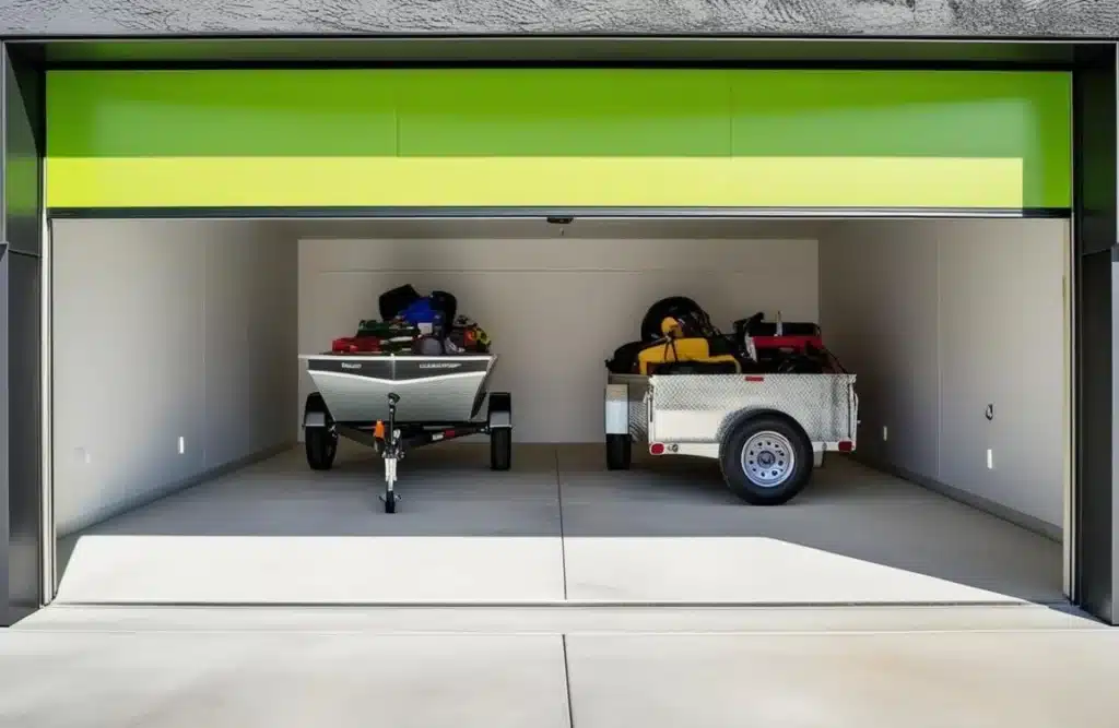 Aanhangerstalling in een garagebox